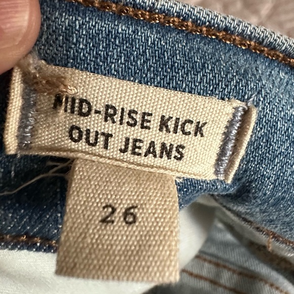 Madewell Kick Out Jeans Women's 26 Blue Stretch Denim Mid Rise Bootcut Pant - Picture 8 of 12